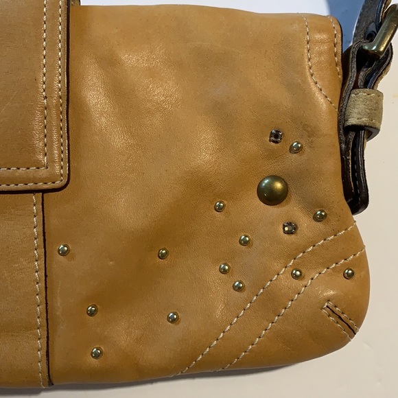 Coach studded vachetta leather shoulder bag - Picture 9 of 14